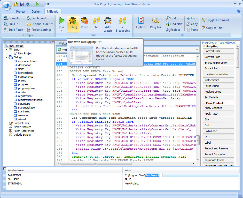 InstallAware Studio for Windows Installer - Windows Installer Setups with Custom Dialogs