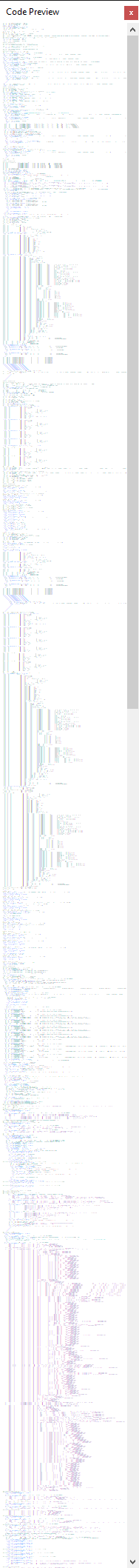 Screenshot of Code Preview window.