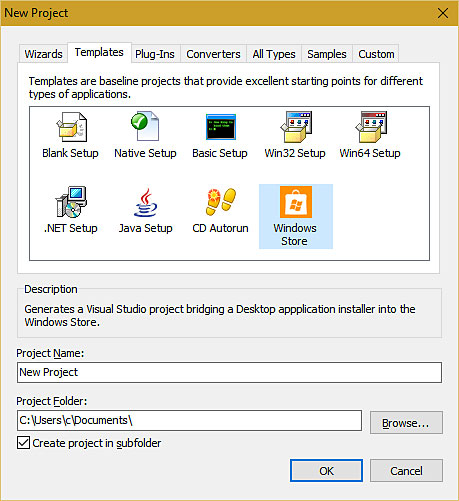 Windows Store project screenshot
