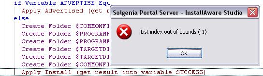 Try to delete or move the Apply install line
