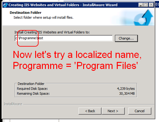 Using the localized 'Program File' name