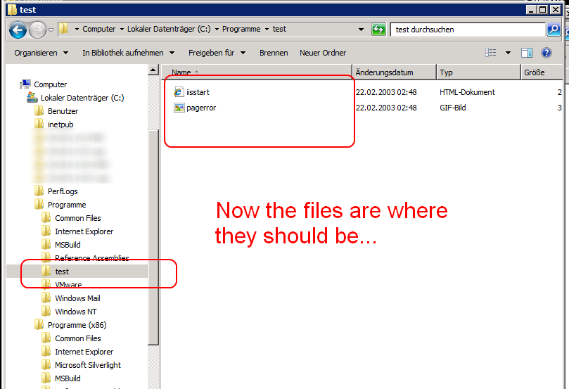 Files copied