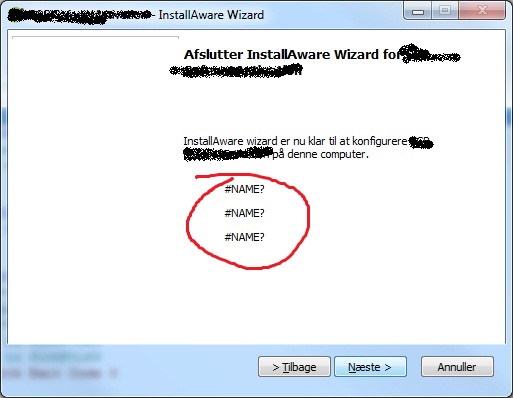 danish startinstallation dialog