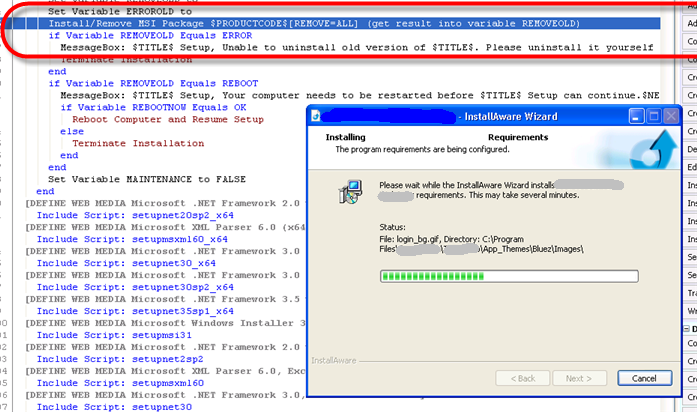 Previous Version Uninstallation