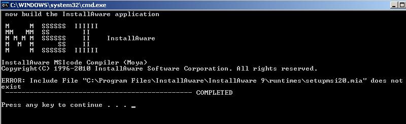 Error when executing the batch file