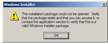 MSI Error