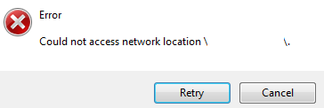 Error Screen shot