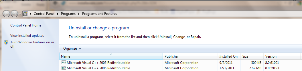 Dual keys in Add/Remote Programs