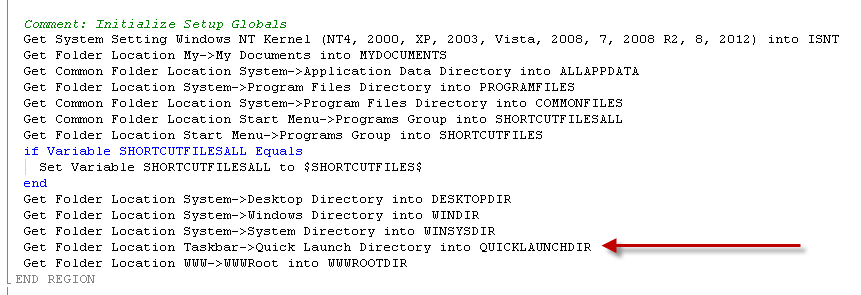 Get Folder Location