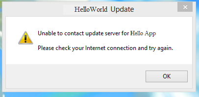 This is through a http site, but still its can not find the update server.