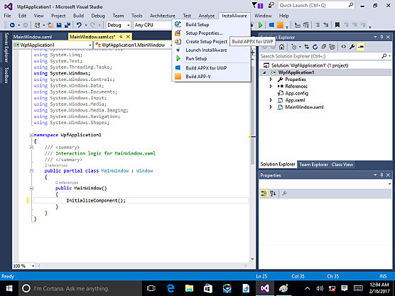 advanced installer visual studio